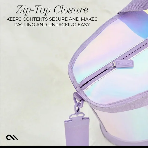 NWT! CASEMATE Waterproof Iridescent Beach Tote COOLER - Picture 5 of 5